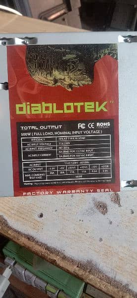 Diablotek 500W ATX Power Supply Branded 1