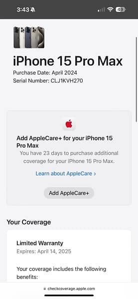 iPhone 15 Pro Max 256gb Complete Box JV 5