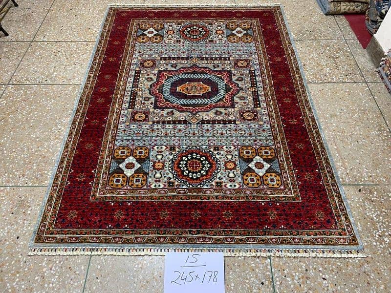handmade afghan carpet 100 wool 1