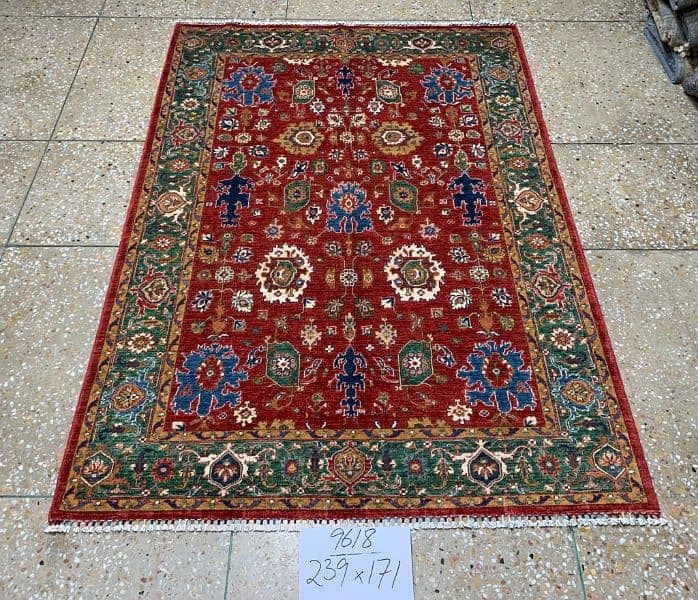 handmade afghan carpet 100 wool 3