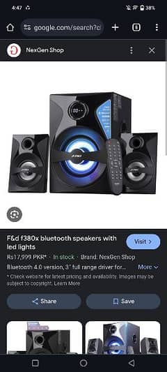 f&d Bluetooth speaker available for sale in good condition