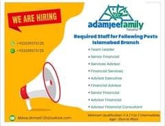 Adamjee family takaful job offer