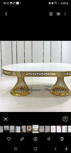 4x8 Oval Shape SS Design dining table Lot