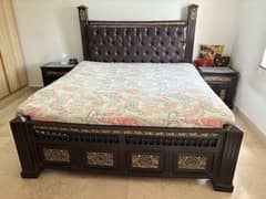King size Bed with side tables