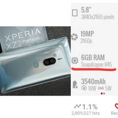 Sony XZ2 premium (SD 845)