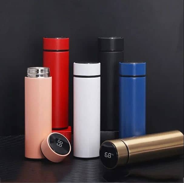 500ML Water Bottle Smart Thermos Led Digital Temperature Display Stain 2