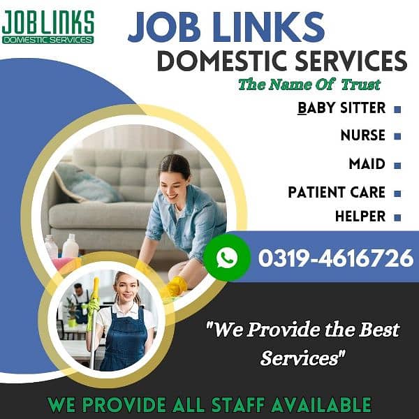 Housemaids cooks Driver's Babysitters Nanies Nurses Available 24/7 6