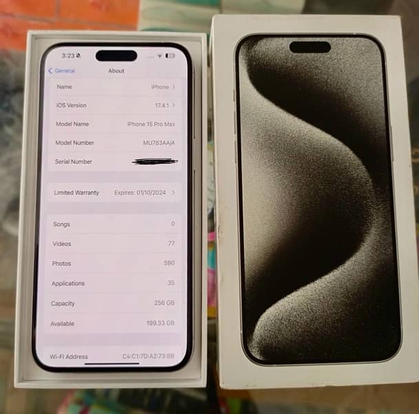 Apple iPhone 15 Pro Max 256GB (White Natural) Non PTA Factory Unlocked 2