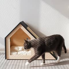 Modern Cat House With Scratcher | Cat Bed | Cat Pillow