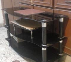 Excellent Condition glass tv trolley available03335138001