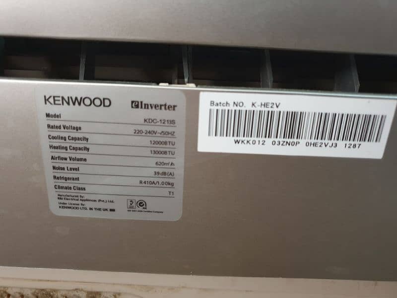 Kenwood inverter AC 1 ton 7