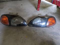 Honda civic headlights pair and front bumper back lights pair also