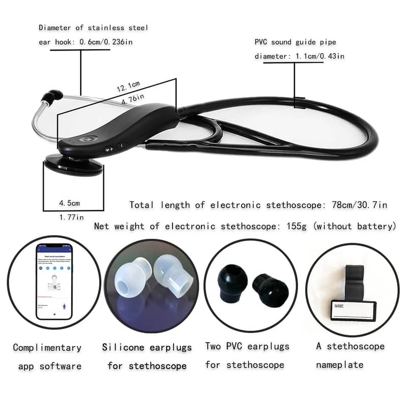 Electronic Digital Stethoscope -  Bluetooth 2