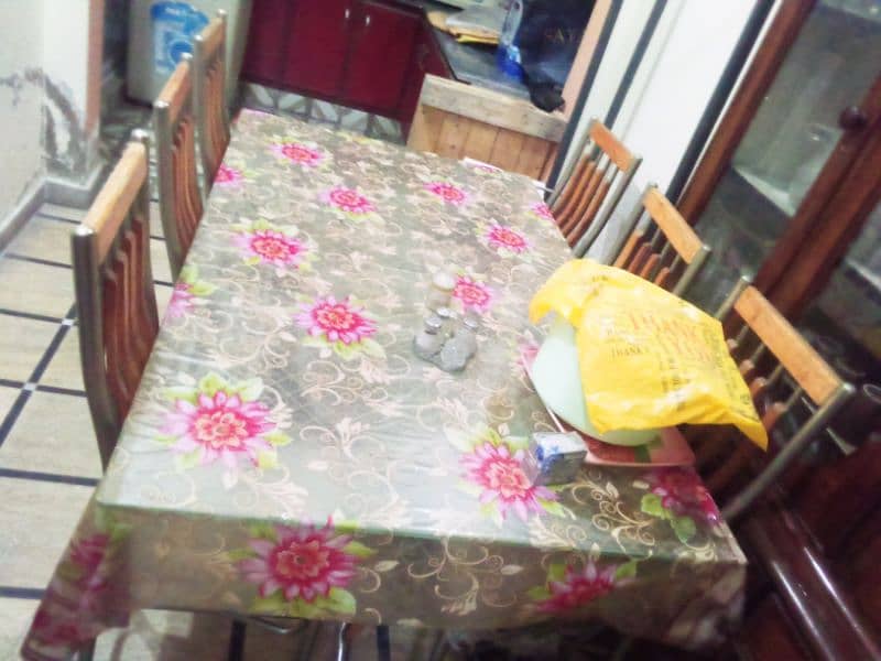 Dining table double glass for sale 1