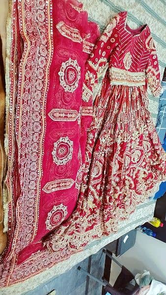 Raw Silk Lehnga Choli - Bridal Dress 1