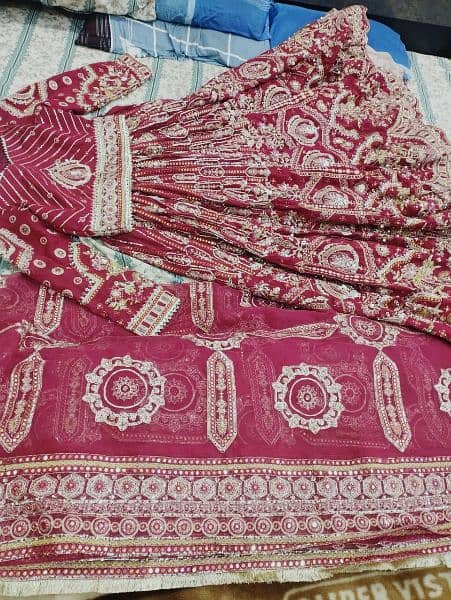 Raw Silk Lehnga Choli - Bridal Dress 6