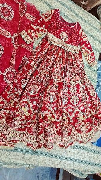 Raw Silk Lehnga Choli - Bridal Dress 7