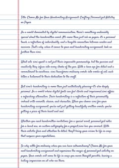 handwriting Assignment work ( in different handwriting style . . . )