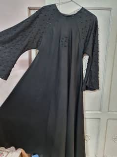 abaya black silk