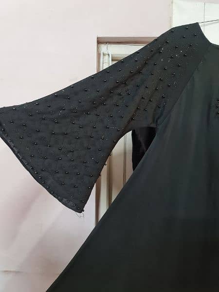 abaya black silk 1