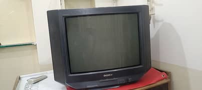Sony TV 21/inches for sale with TV trolley storage drawers