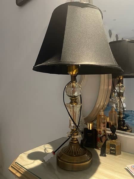 Beautiful crystal and bronze colour lamps 2