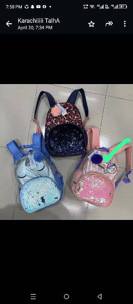 New Bags for All classes pk & imported Available on wholesale Rates 18