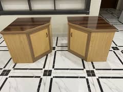 Corner Side Tables with Storage Cabinet