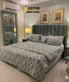 Poshish bed set/Bed set/Double bed/King size bed/Home furniture