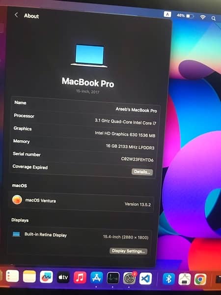 Apple MacBook Pro 2017 15-inches 1