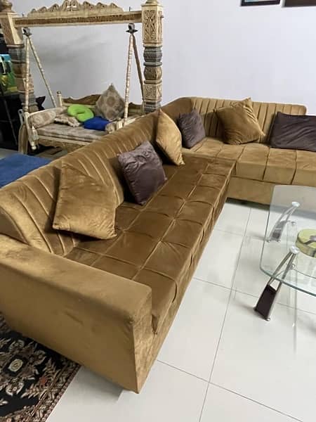 7 seater L shaped Sofa 1