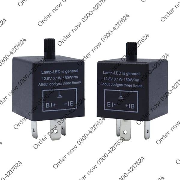 3pins Car LED Flasher Relay 12V Universal Electronic Adjustabl 0