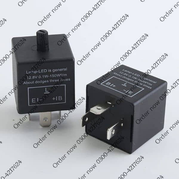 3pins Car LED Flasher Relay 12V Universal Electronic Adjustabl 3