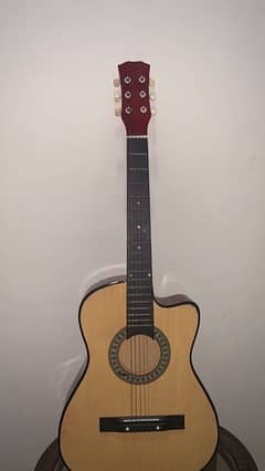 beginners wood guitar with case and extra strings