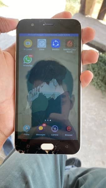panal cracked all ok finger working oppo A57 5