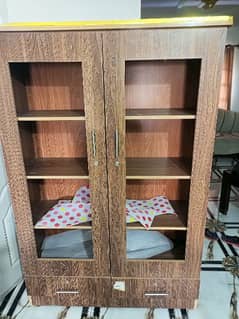 (1) cupboard Almari new wooden (2) iron cupboard