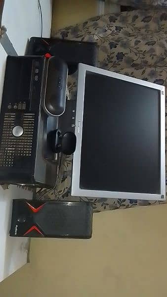 computer and led with keyboard and mouse 2