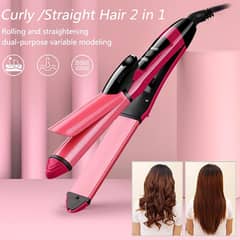 2 In 1 Hair Straightener & Curler Professional hair curler and straigh