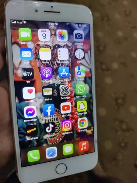 I phone 7plus 128 gb battery health 87 good condition pta approved 3