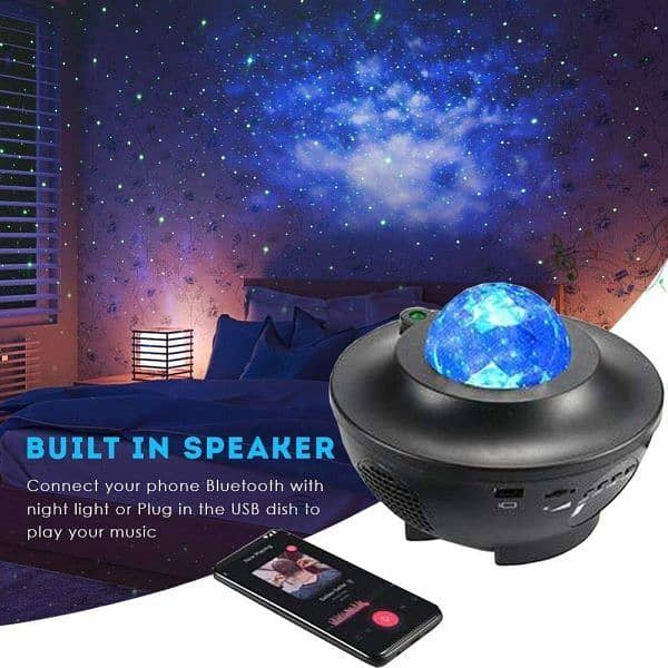 LedStar Galaxy Projector Ocean Wave Night Light with Bluetooth Speaker 5