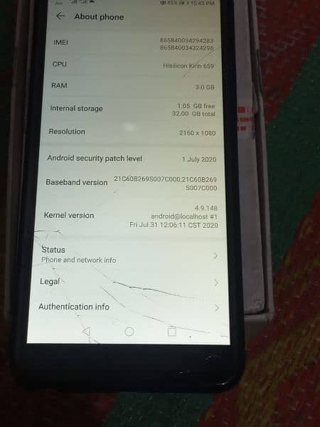 Huawei p smart 3 32 pta approved no any falt 03257612924 with box 1