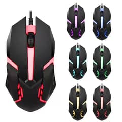 USB Colorful Glow Mouse Wired Gaming Mouse