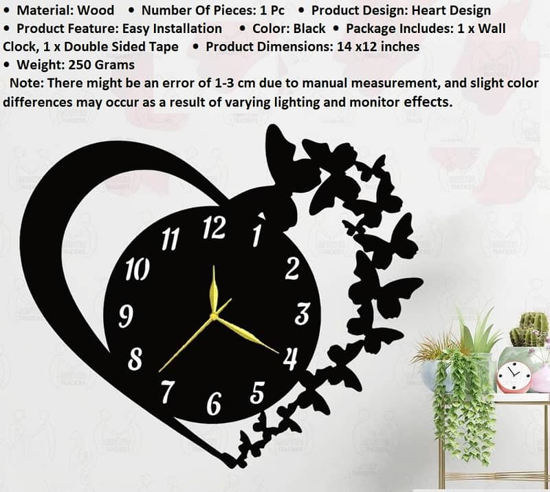 Wall Clock, Wall Decoration, Deewar wali ghari, wall decor idea 3