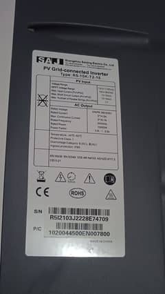 Solar inverter 10 KW ph 03002005439