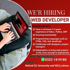 Web Developer Required / Web Developer Job