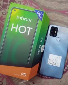Infinix Hot 10 4/128 with box officially pta approve
