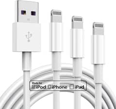 3 Pack Apple MFi Certified Charger Cable 6ft A145