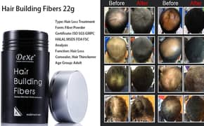 Dexe Hair Building Fibers Black and Brown Color