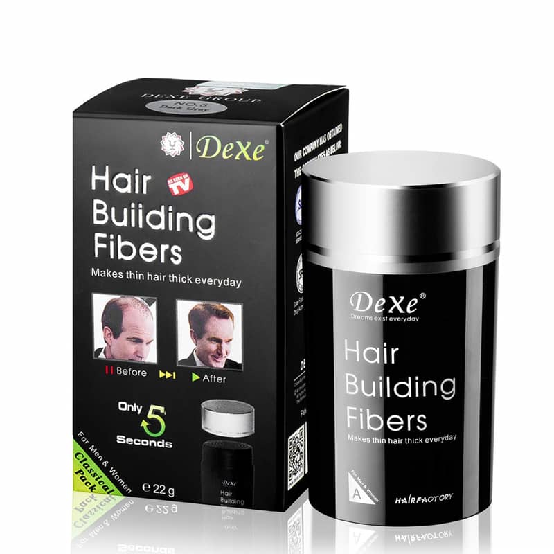 Dexe Hair Building Fibers Black and Brown Color 2