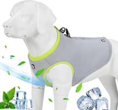 Dog Cooling Vest Harness Cooler Jacket with Adjustable Zipper C124
